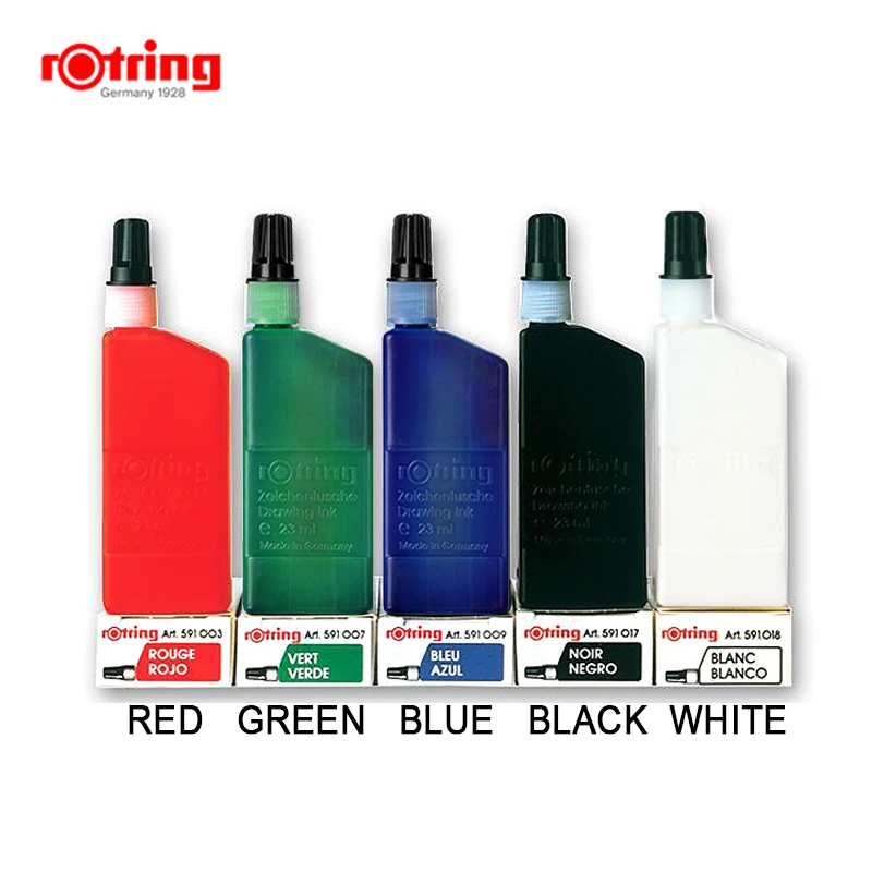 Rotring 23ml Drawing ink for rotring Isograph Pen black/blue/red/green/white  1piece