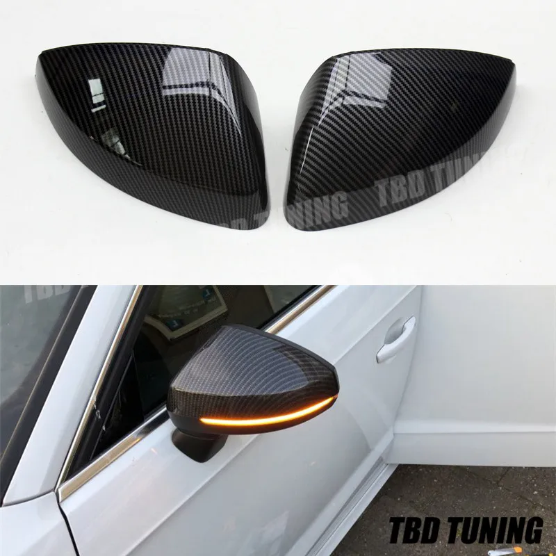 

Carbon Fiber Look Mirror Cover For Audi A3 S3 8V RS3 Rear View Mirror Cover 2013 2014 2015 2016 2017 2018 2019