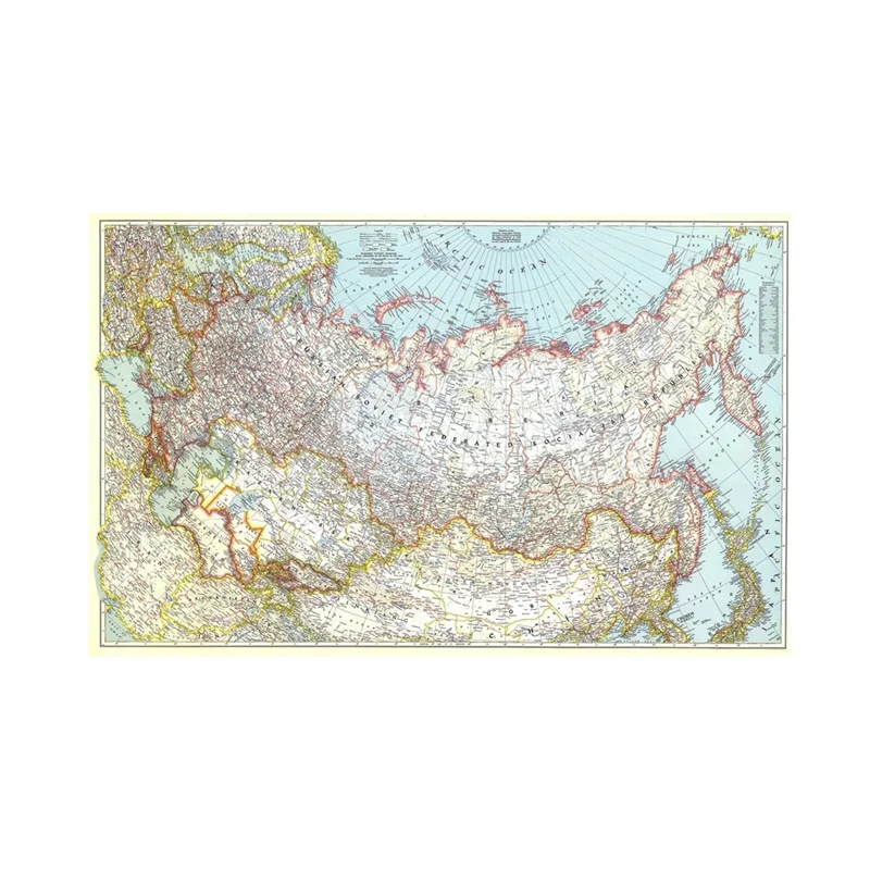 Russia Mappa 1944 150*100 centimetri di tessuto Non Tessuto Mappa del Mondo Mappe Della Parete Autoadesivi Della Parete Della Pittura per la decorazione della Stanza home Office Decorazione