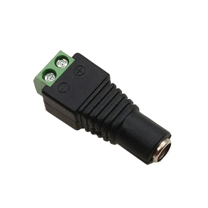 5.5*2.1 DC Connector 5-Pack LED Strip Jack Socket Femal/Male RGB Controller Single Color LED Strip Light Power Supply Connector