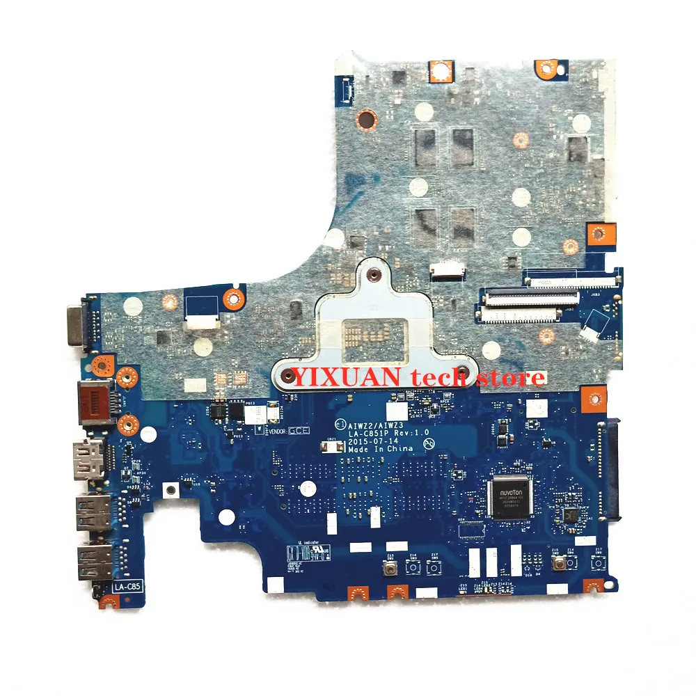 Original for Lenovo 500-15ISK laptop motherboard 500-15ISK I5-6200U/I7-6500U 2GB AIWZ2 ZIWZ3 LA-C851P 100% test work