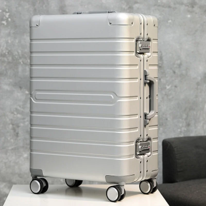 Aluminum Material Technology And Fashion High Quality 20/24/28 Size Travel Luggage Spinner Brand Travel Suitcase