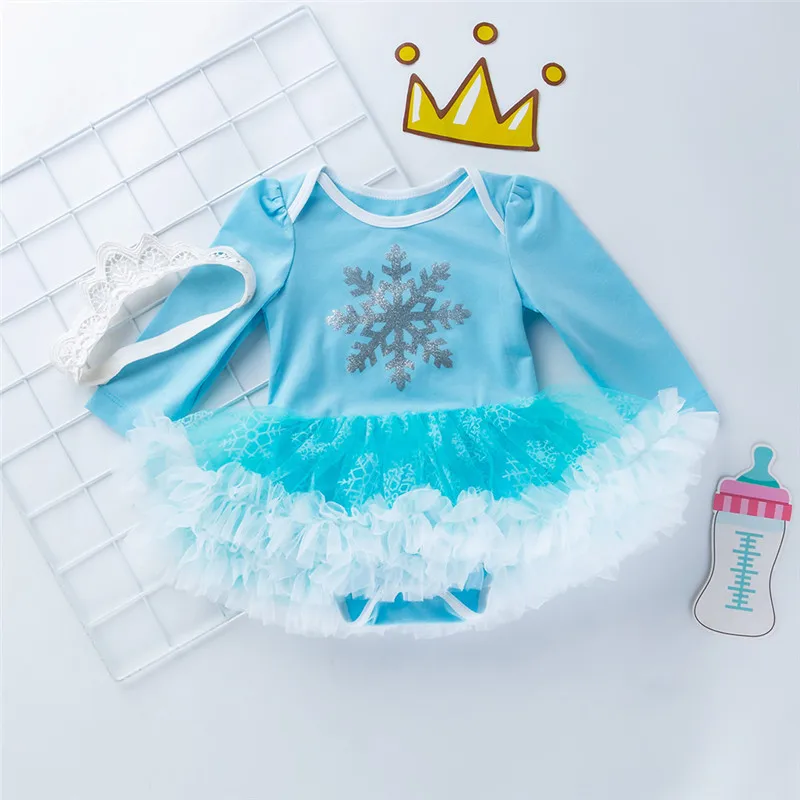 Long Sleeve Baby Girl Romper Newborn Lace Romper Girl Baby Suit Christmas Costumes for Babies and Toddlers 4pcs/3pcs/2pcs/set