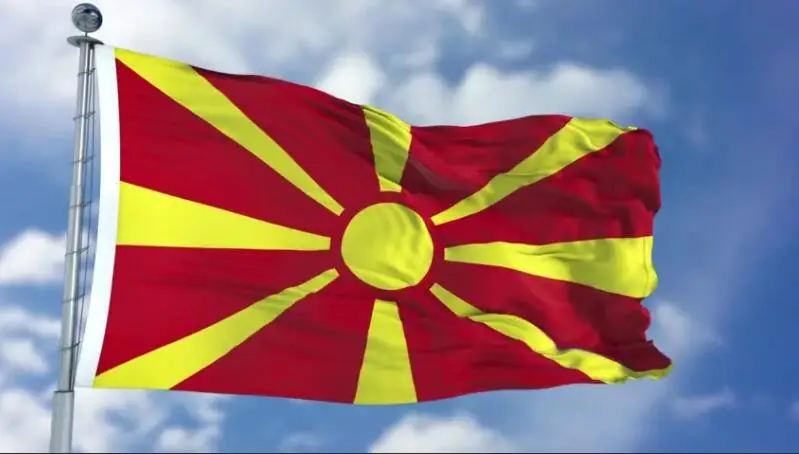 Macedonia Flag with white sleeve 2 grommets any hobby history FLAG BANNER