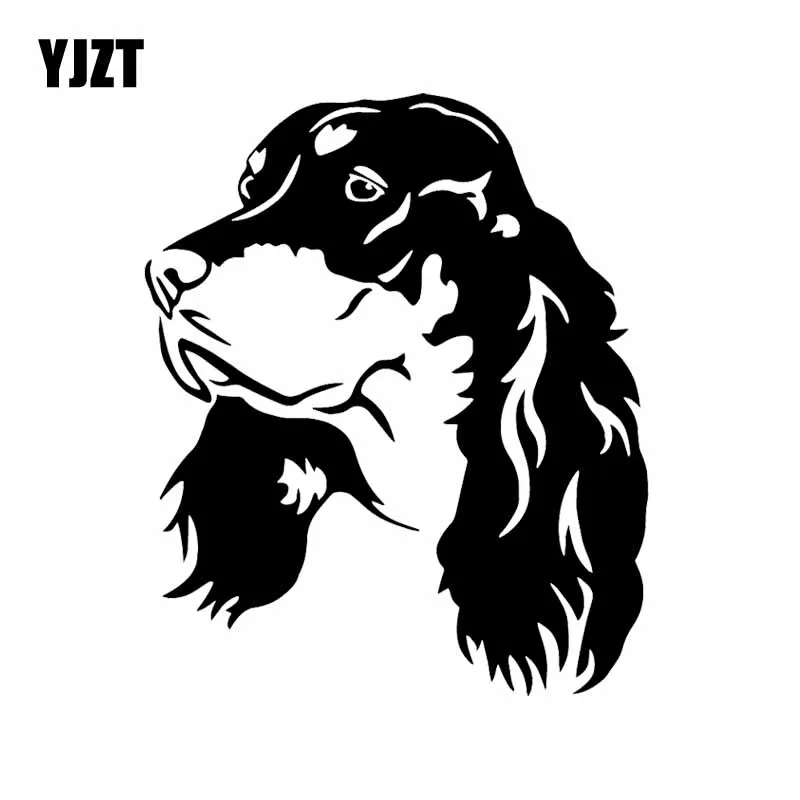 YJZT 13.7X16.4CM Intereting Animal Gordon Setter Dog Car Sticker Vinyl Decal Window Black/Silver C24-1348