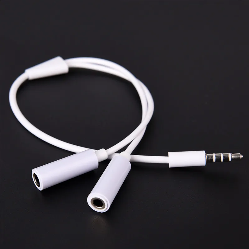 

Y Splitter Cable 3.5 mm 1 Male to 2 Dual Female Audio Cable For Earphone Headset Headphone MP3 MP4 Stereo Plug Adapter Jack