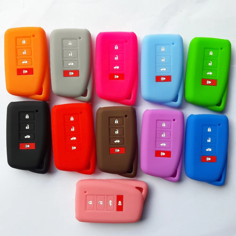 

20PCS Keyless Entry Silicon Case For Lexus NX200 NX300h RX 350 450 ES 350 GS IS LS GS RC 4 Button Keyfob Smart Protected Cap