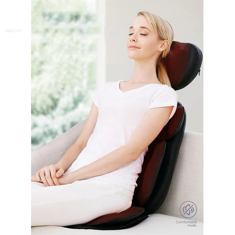 Shiatsu Massage Chair Full Body Massage Cushion Neck Back Office Home Massager Relax kneading vibration heating Machine pain