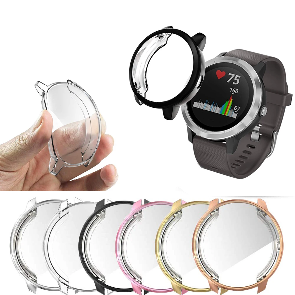 

Slim Watch Cover for Garmin Vivoactive 3 trainer music Soft Clear TPU Screen Protector for Vivoactive 3