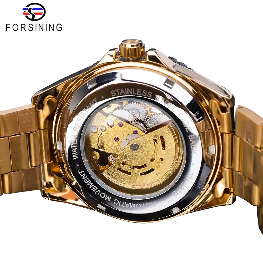 Forsining Mechanical Golden Mens Watch Top Brand Luxury Business Male Watches Business Automatic New Arrival Fashion Man Clock