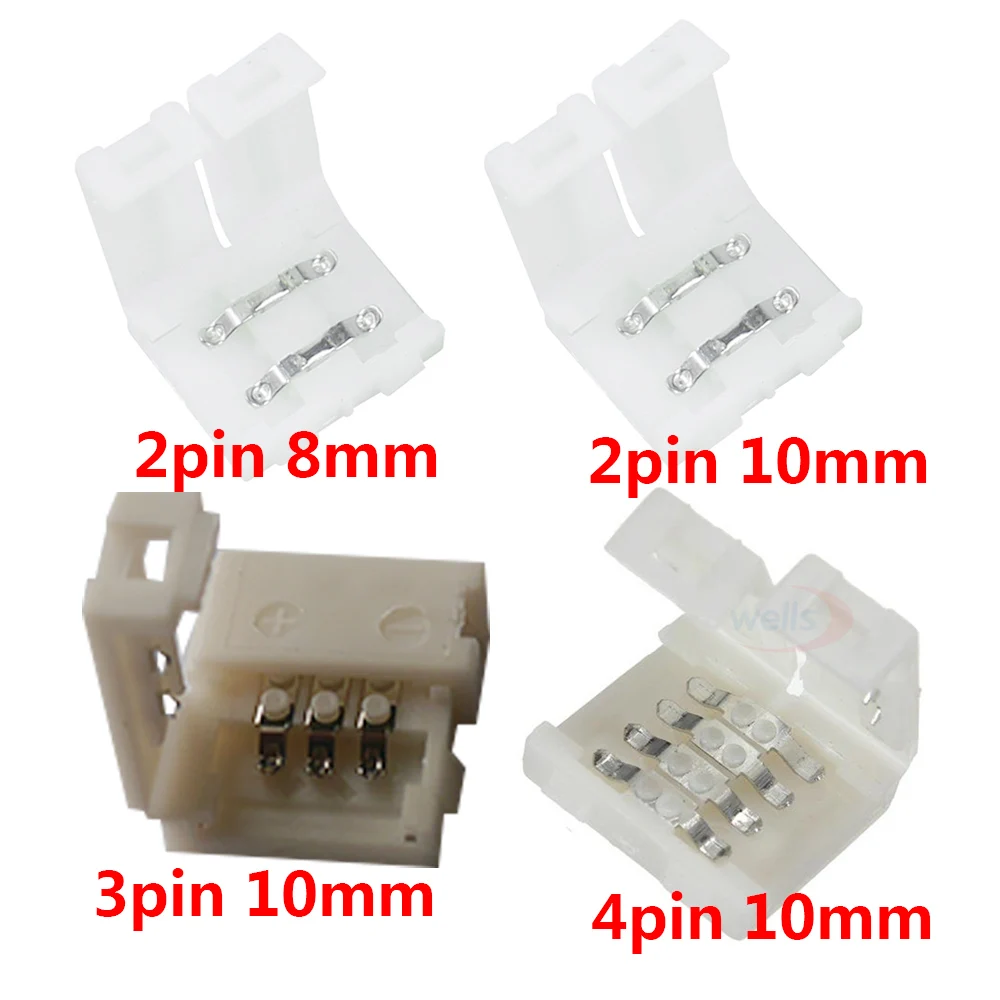 5set L Shape 2pin 3pin 4pin 5pin LED Connector For connecting corner right angle 5050 SMD RGB RGBW 3528 2811 2812 LED Strip