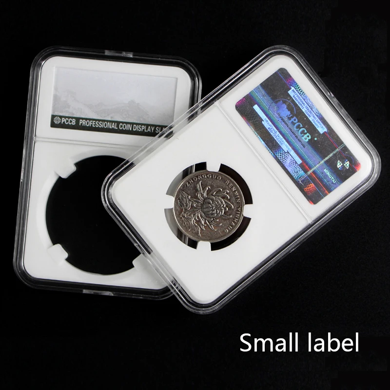 10 pieces Sizes 27mm-40mm Graded IDENTIFICATION COIN DISPLAY SLAB/slabs collecting case boxstorage PCCB White color Insert pad