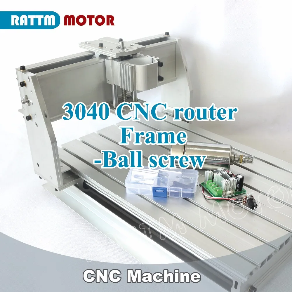 EU Delivery-New 3040 CNC Router Milling Machine Mechanical Frame Kit Ball Screw with DC Spindle Motor