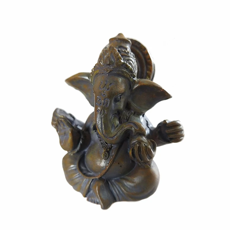 Steinfarbene Ganesha-Statue Buddha Elefant Hindu-Gott Skulptur Figuren Heim Zen-Garten Außendekoration Landschaftsornamente – Detail 10