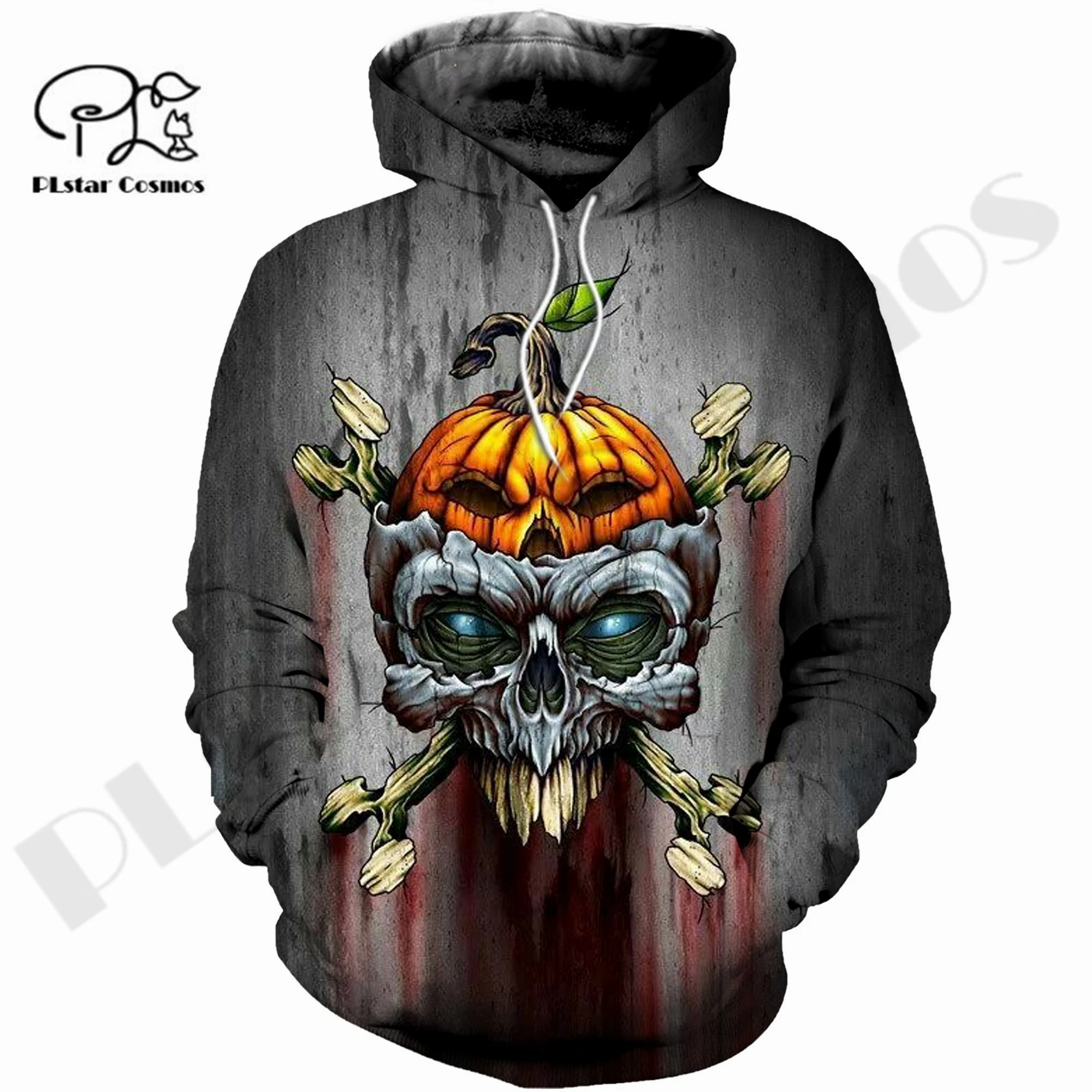 

PLstar Cosmos 3Dprinted Skull Vintage Gothic Newest Harajuku Streetwear Unique Unisex Man/Woman Casual Hoodies/Sweatshirt/Zip -8