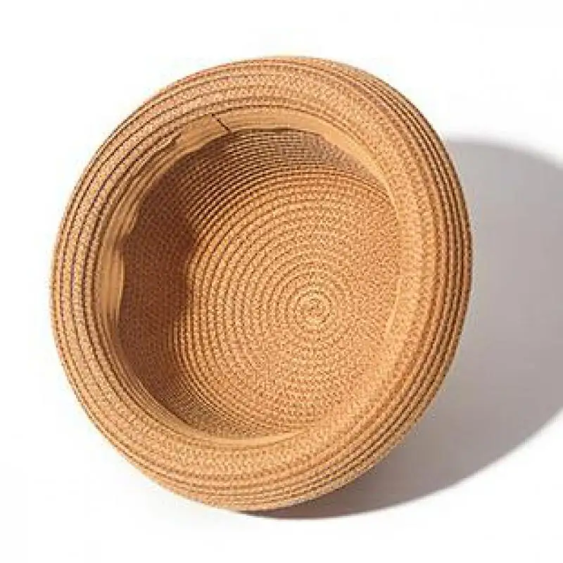 COKK-sombreros de paja con protección solar para mujer, sombrero de paja con visera rizada, redondo, de verano, para padres, hijos y estudiantes