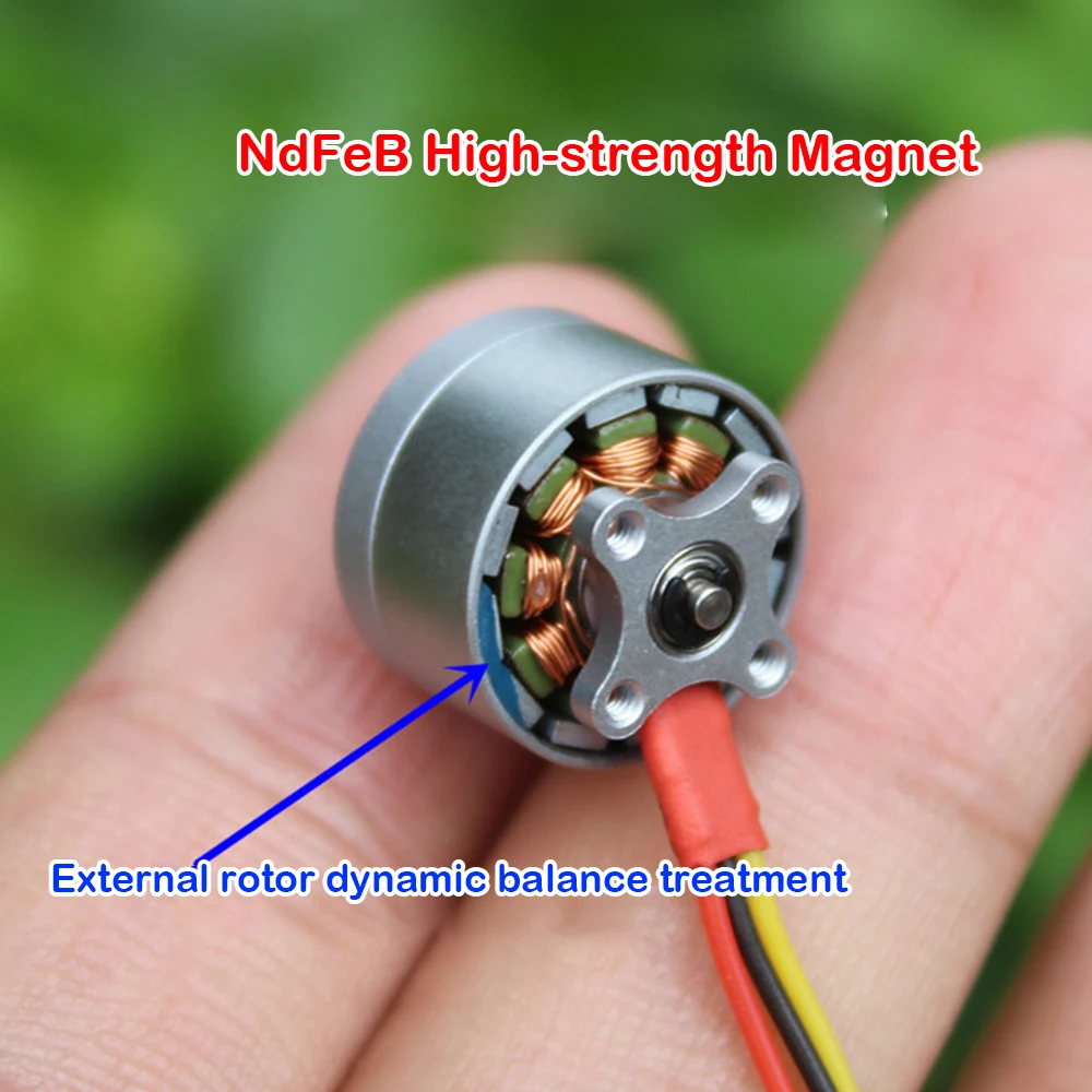 DC 3.7V-11.1V 7.4V 4300KV Mini 1104 3-phase Brushless Micro Motore Del Motore Esterno Del Rotore NdFeB Forte Magnete BLDC per Quadcopter Ala Fissa