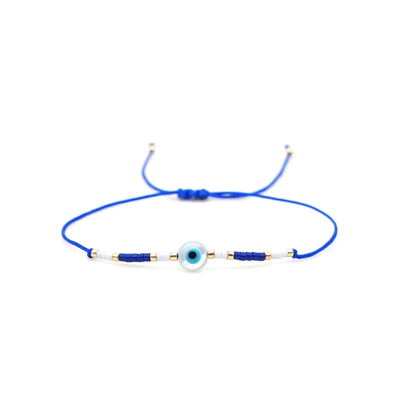 Bohemian Glass Miyuki Beads Lucky Evil Eye Bracelet Handmade Braided Rope Lucky Bracelet For Women Girls Kids Talisman