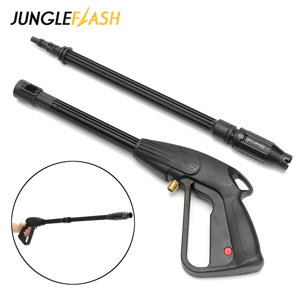 JUNGLEFLASH 160Bar M14 High Pressure Washer Spray Gun Car Wash Lance Cleaning Tools Dirt Blaster Lance Turbo Nozzle for Karcher