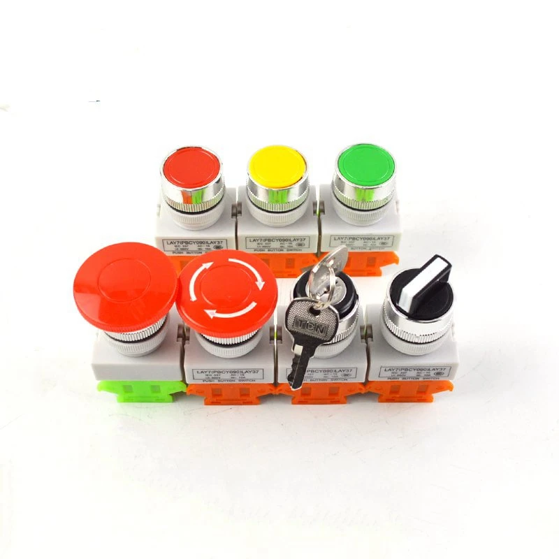 1pcs Maintenance Button Rotary Switch Emergency Stop Switch Control Cabinet Maintenance Switch Lock Elevator Accessories