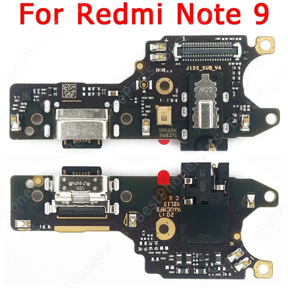Usb Charge Board For Xiaomi Redmi Note 9 Charging Port Plate Pcb Dock Connector Ribbon Socket Repair Spare Parts