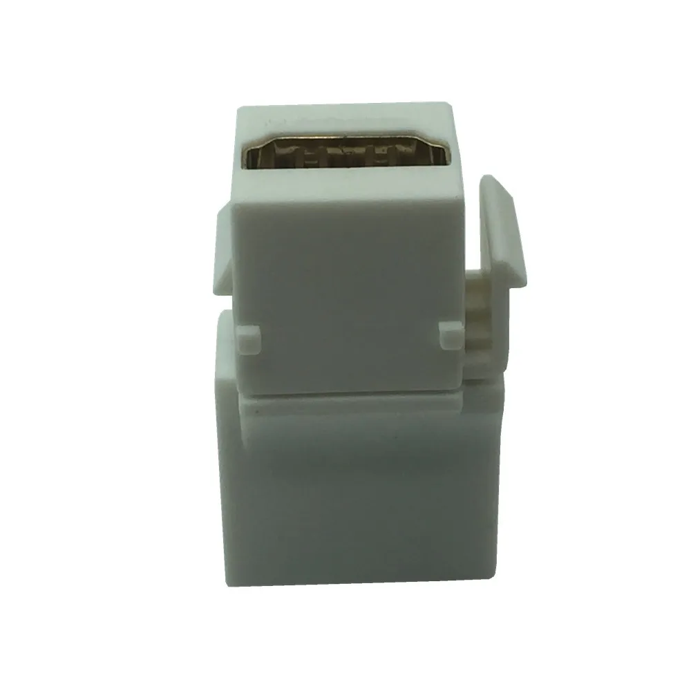 90 Degree Right Angled HDTV 1.4 Snap-in Female to Female Keystone Jack Coupler Adapter for Wall Plate