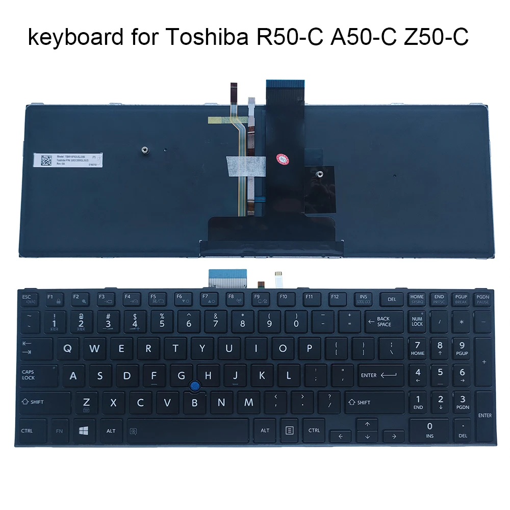 

US backlight Keyboard for Toshiba Satellite Pro R50-C Tecra A50-C Z50-C A50-C1510 C1520 English laptop keyboards TBM15F53USJ356