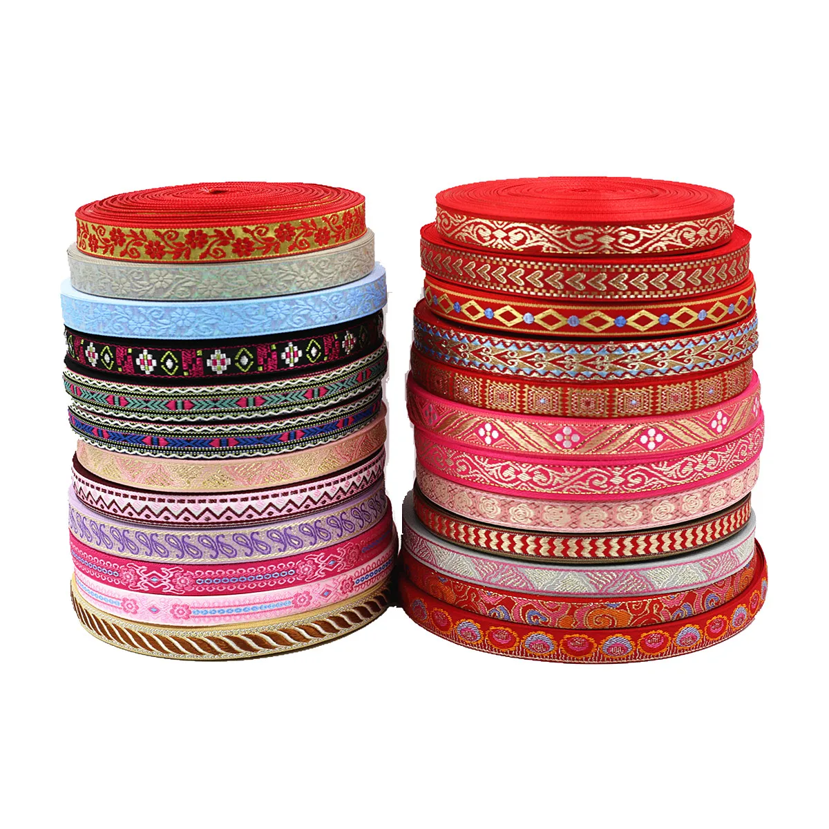 5 Yards 15 MM Shinning Floral Embroidery Jacquard Ribbon Lace Trim DIY Clothes Ornament Bag Wedding Decorate Accessories