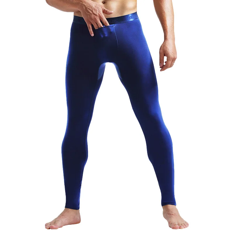 Warm Mens Long Johns Modal Thermal Underwear For Man Thermo Pants Breathable Mesh Pouch Underpants Slim Leggings Men\'s Clothing