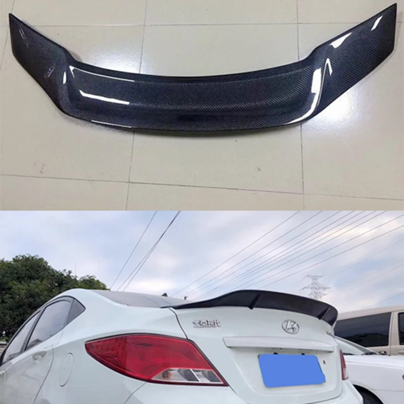 

FOR hyundai verna spoiler 11 12 13 14 15 Carbon fiber/FRP rear tail wing spoiler FOR hyundai Accent High quality trunk tail fin