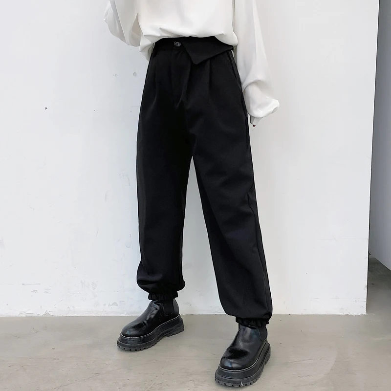 Men's Spring Personality Is Simple And Loose Loose Loose Casual Pants Classic Dark Loose Large Pants