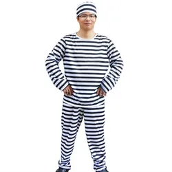 Halloween Stage Costume Adult Prisoner Cosplay Prison Break Horror Funny Party Average Code Suitable For 165-185