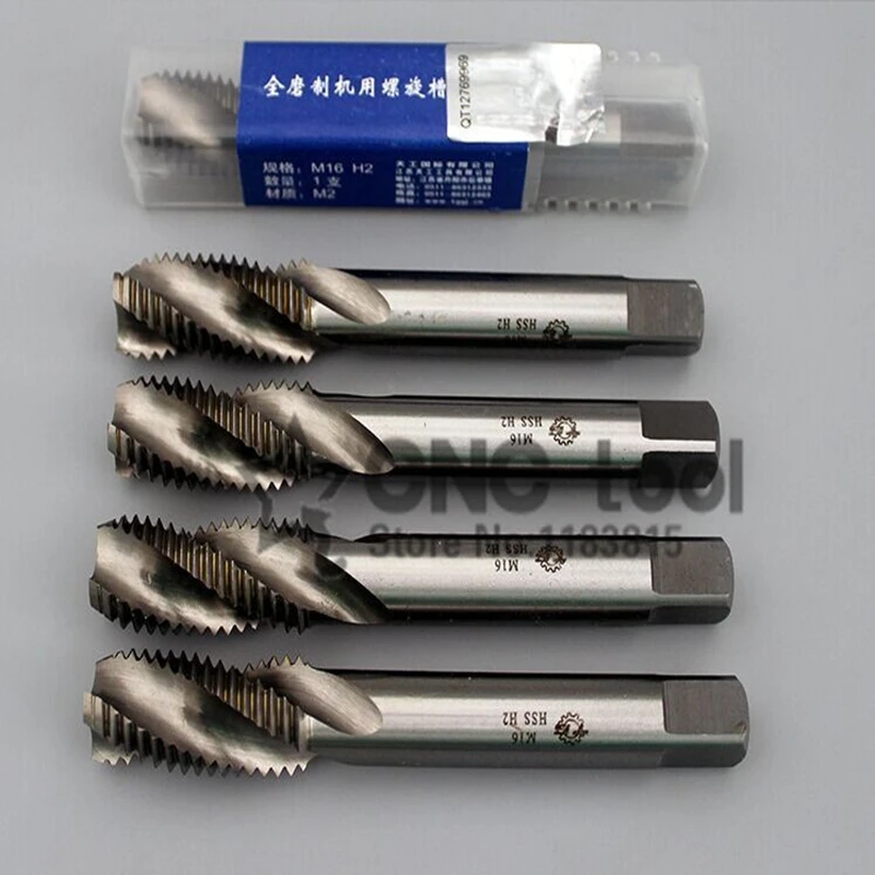 New 5PCS M10/M10*1/M10*1.25/M12/M12*1/M14/M14*1.5 high speed steel machine taps spiral groove machine tap,Spiral Thread Tap