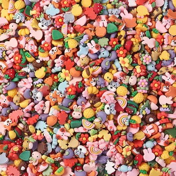 동물 소재 키트 3D 레진 플랫 카보숑 장식, 애플 DIY 웨딩 머리핀 액세서리, 스크랩북 공예, 10 개, 30 개, 50/100 개 