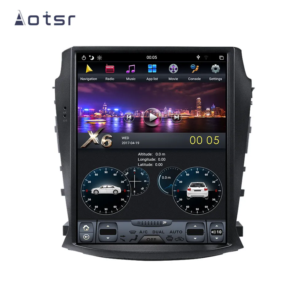 

AOTSR Tesla Auto Android 9 PX6 Car Radio For Changan CS75 GPS Navigation DSP Multimedia Player CarPlay 10.4 inch IPS 1 Din Unit