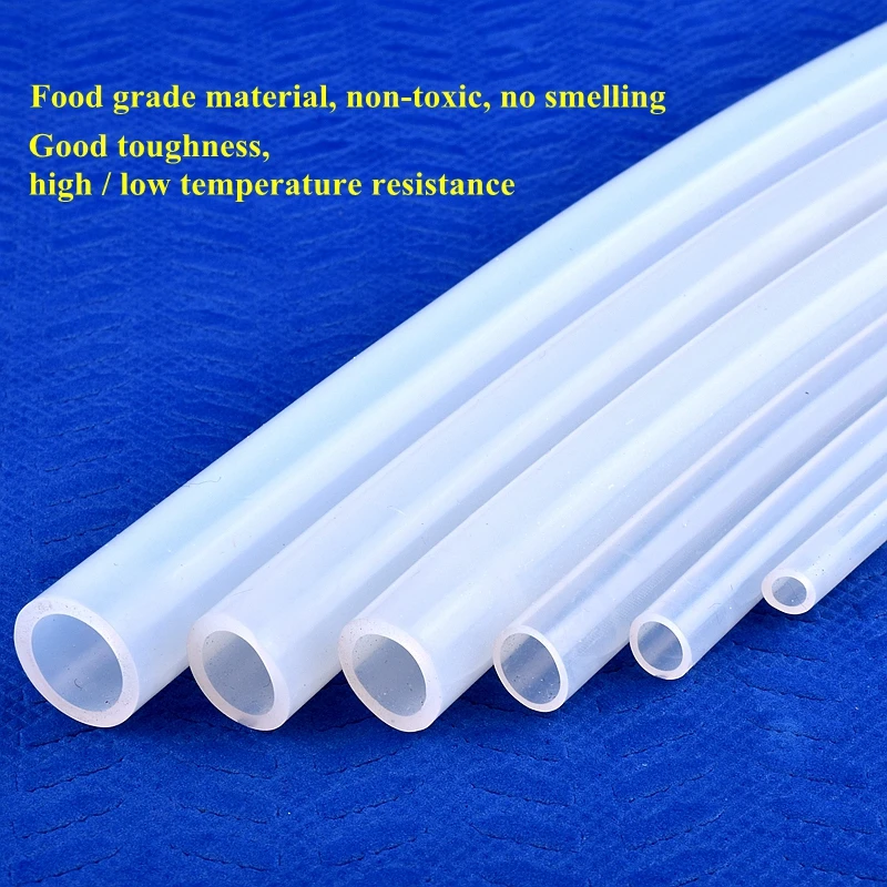 1M Food Grade Silicone Hose Inner Dia1~5MM Clear Transparent Rubber Tube Aquarium Tank Garden Irrigation Soft Flexible Tube Pipe