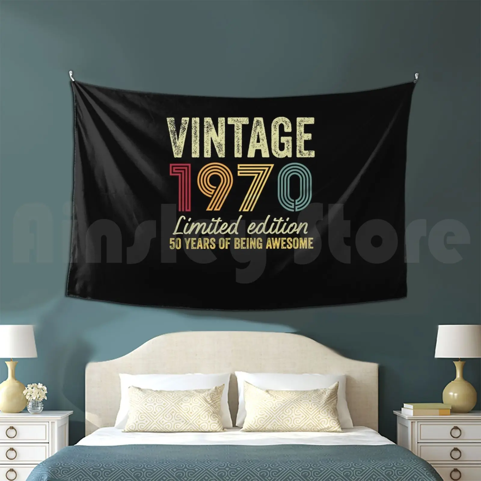 Made In1970 , 1970 Limited Edition , 1970 Tapestry Living Room Bedroom 50th Birthday Idea 50th Birthday 50th Birthday For