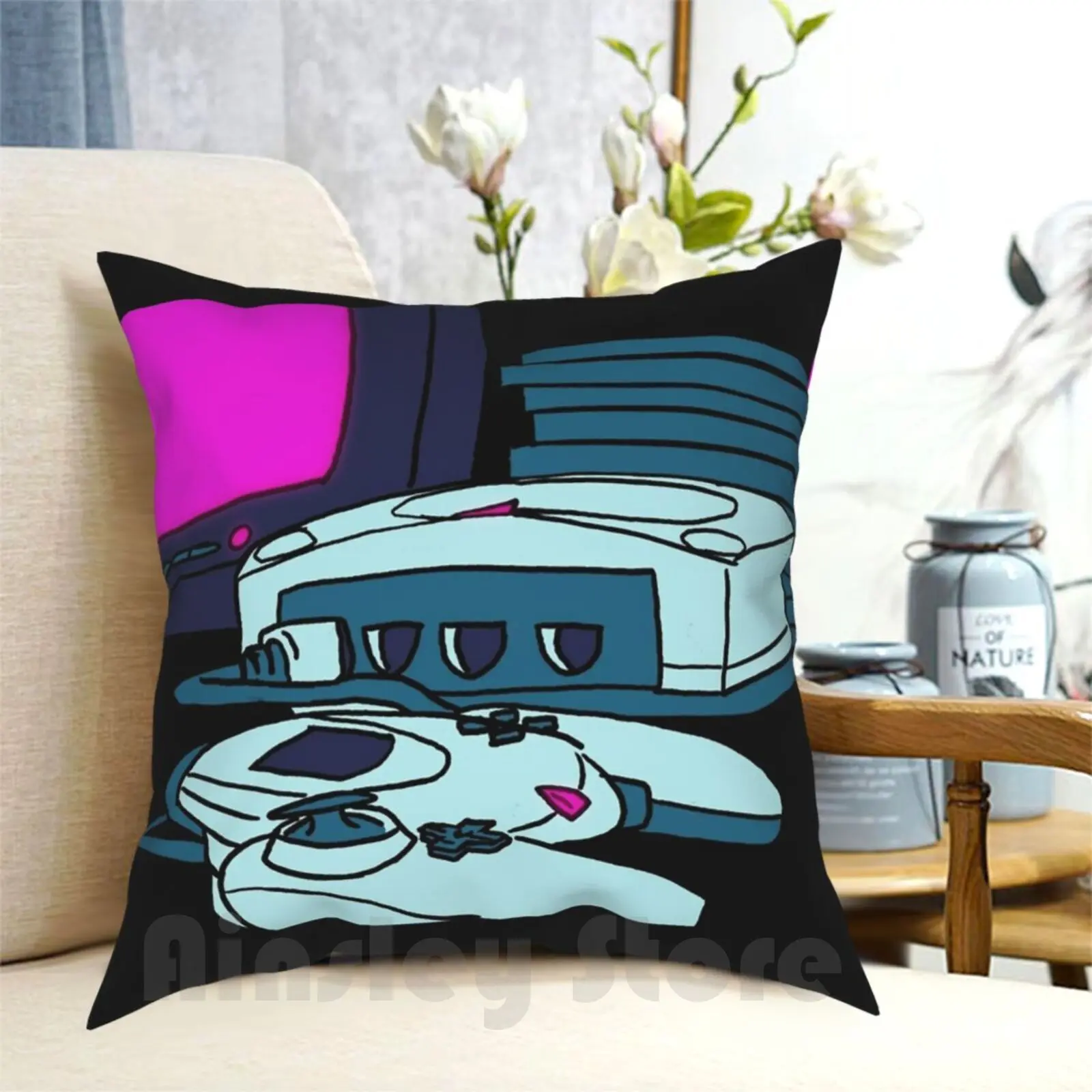 Dreamcast Pillow Case Printed Home Soft DIY Pillow cover Video Games Dreamcast Retro Gaming Videogames