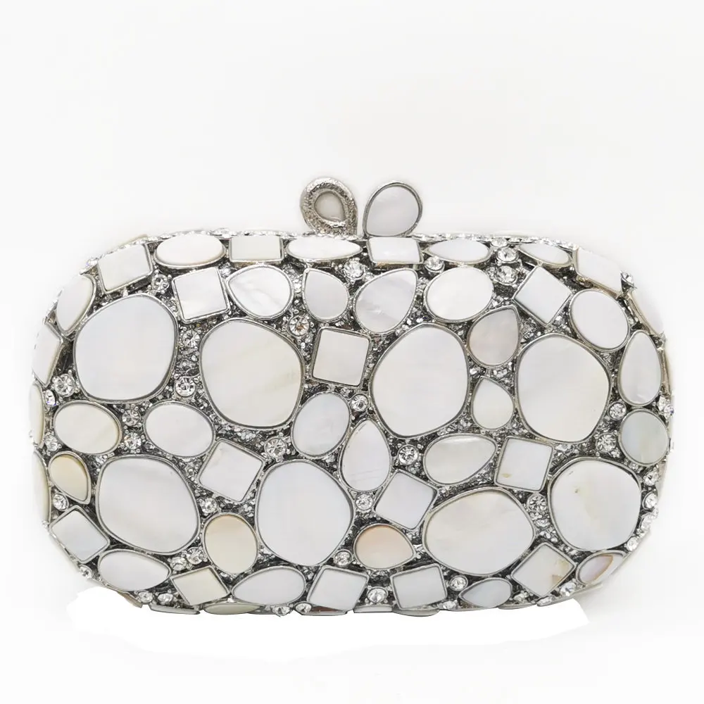 

18.5x11.5CM Clutch Bag Metal Diamond-studded Shell Bag Evening Bag Rhinestone Dinner Bag Diamond Clutch Bag a6633