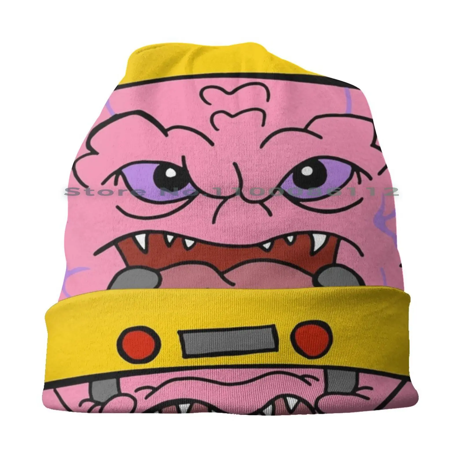 Krang Bucket Hat Sun Cap Krang Cartoon Comics 80s Foldable Outdoor Fisherman Hat