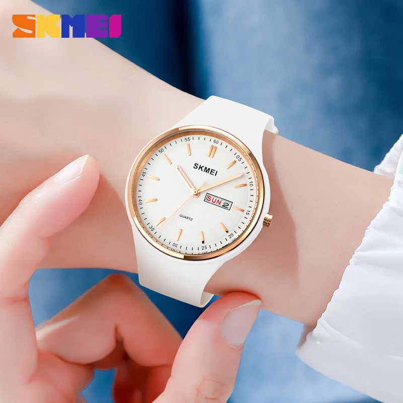 Official Brand Watch Women Fashion Luxury Quartz Watches Week Calendar Quartz Wristwatch Women\'s Clock SKMEI Original Hours