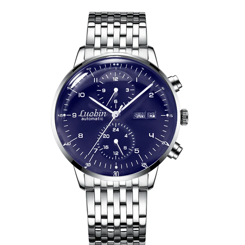 Luobin Automatic Watch Men\'s Mechanical Wristwatch Fashion Dress Watches Luxury 42mm Luminous Watches Relojes Para Hombre 2021