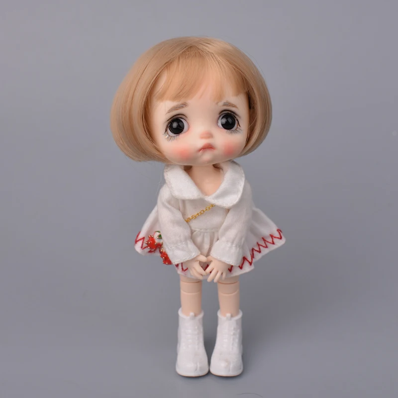 BJD Wig SD Doll Wig  Soft Fiber Short Bangs Hair Cute BoBo Style Doll Accessories For 1/8 BJD Doll Making Supplies