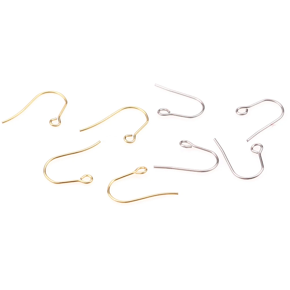 20 Stück/Lot (10 Paare) Gold Edelstahl DIY Ohrring-Zubehör Verschlüsse Haken Schmuckherstellung Zubehör Ohrhaken – Detail 3