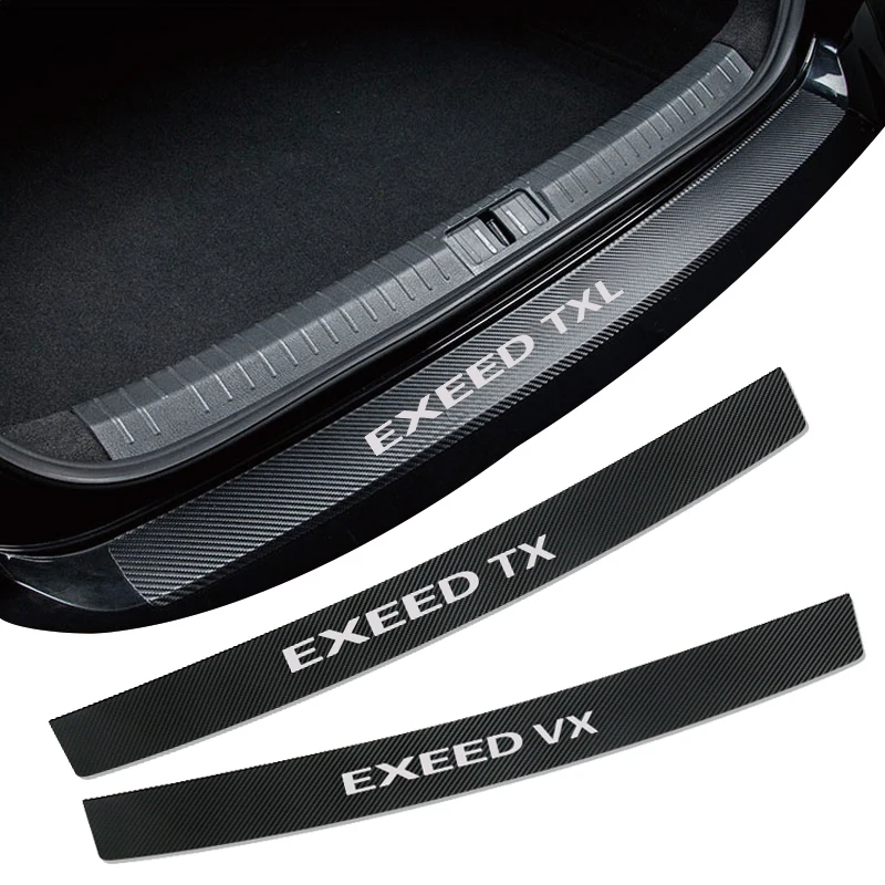 For EXCEED VX TX TXL Car Rear Bumper Load Sticker Edge Protector Carbon Fiber Decal