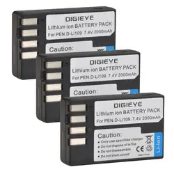 2000mAh D-Li109 D Li109 DLi109 Rechargeable Battery for Pentax K-70 K70 K-50 K50 K-30 K30 K-S1 KS1 K-S2 KS2 K-r Digital Camera