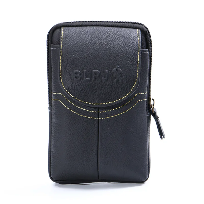 2019 New Popular Men's 6-Size Running Bag Leather Belt Multi-Function Leather Phone Bag Spot Wholesale