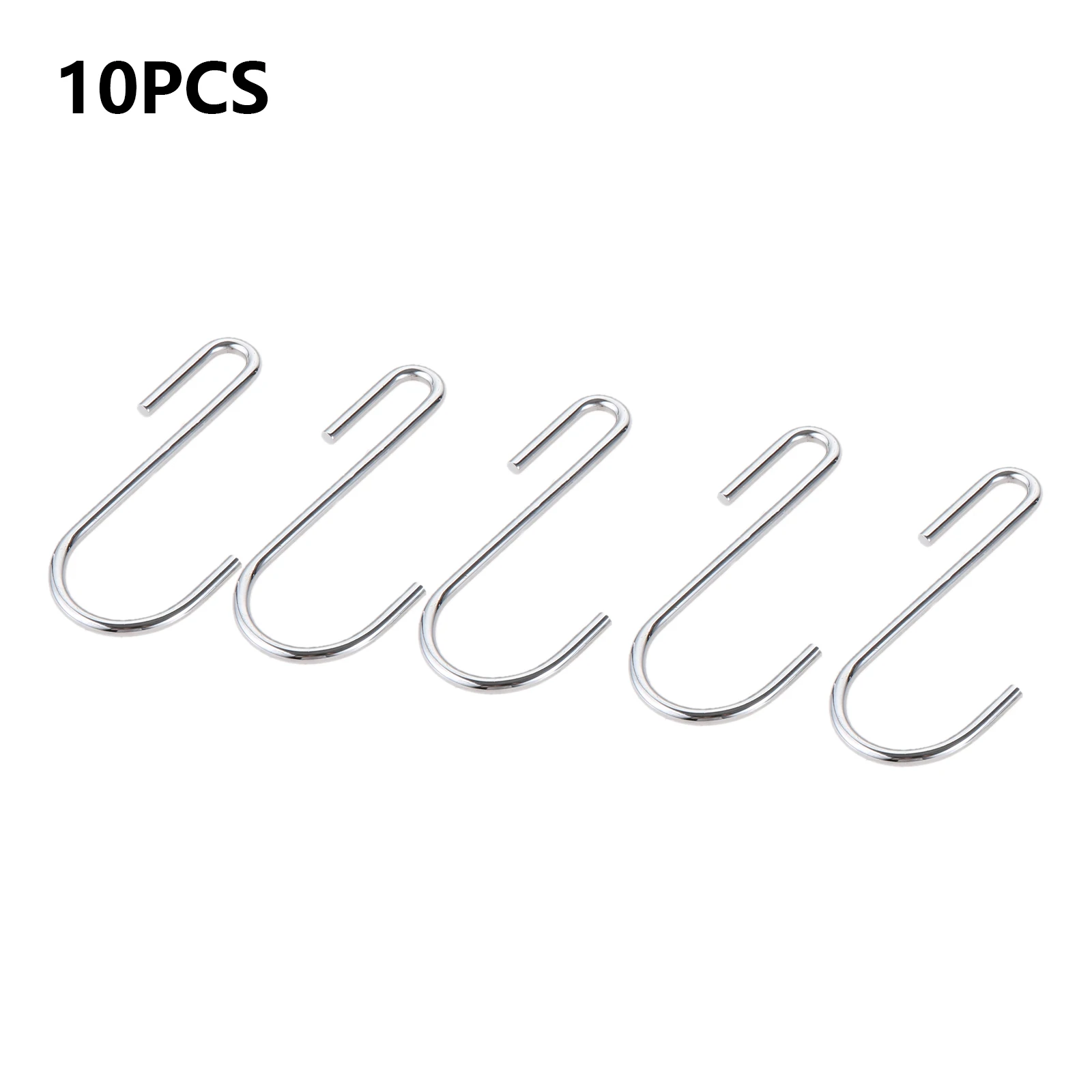 Utensilios de cocina en forma de S de plata, ganchos colgantes para toallas, zapatos, ollas, sartenes, gancho colgante para cocina, baño y dormitorio, 10 Uds.