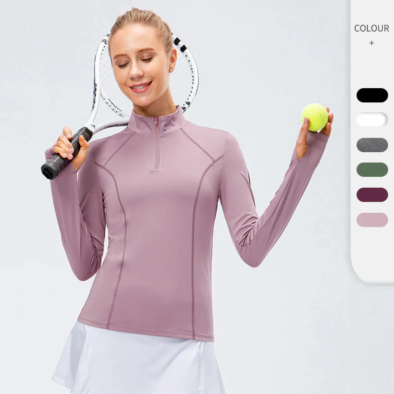 Autumn Winter Long Sleeve Yoga Shirts Women Sport Gym Top Thermal Fitness Top Training Exercise Shirts Women Gym Yoga Clothing