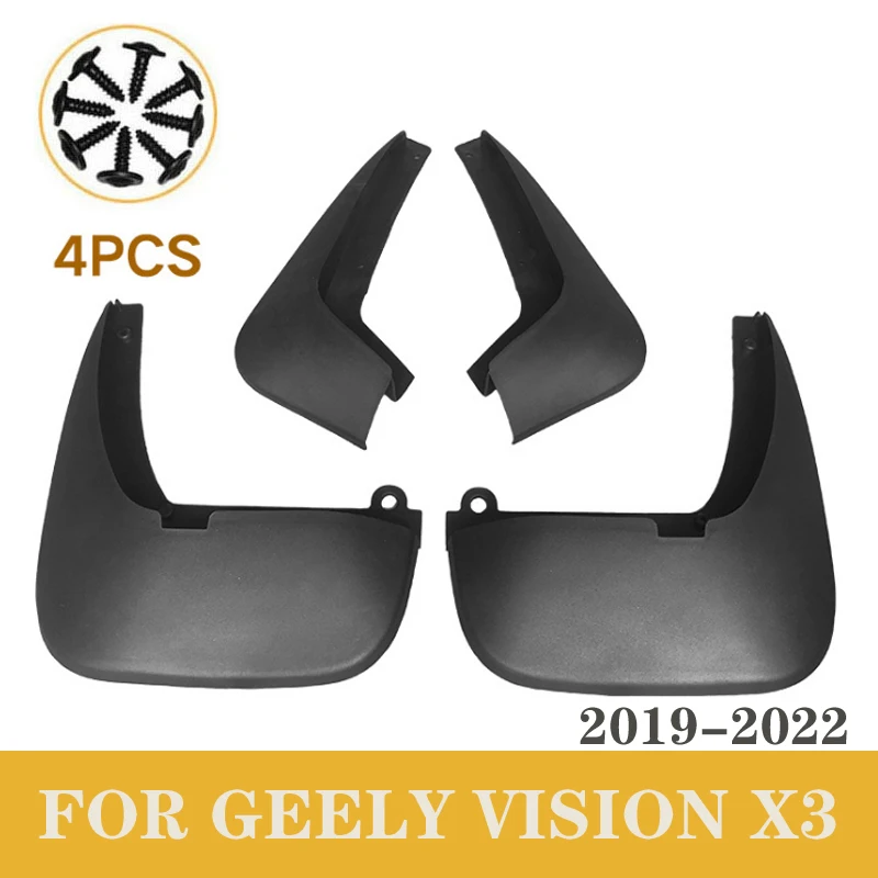 

Car Fender For Geely NEW VISION X3 2019 Mud Flap High quality Mudflaps Splash Guards Mud Flaps Mudguard Car Accessories